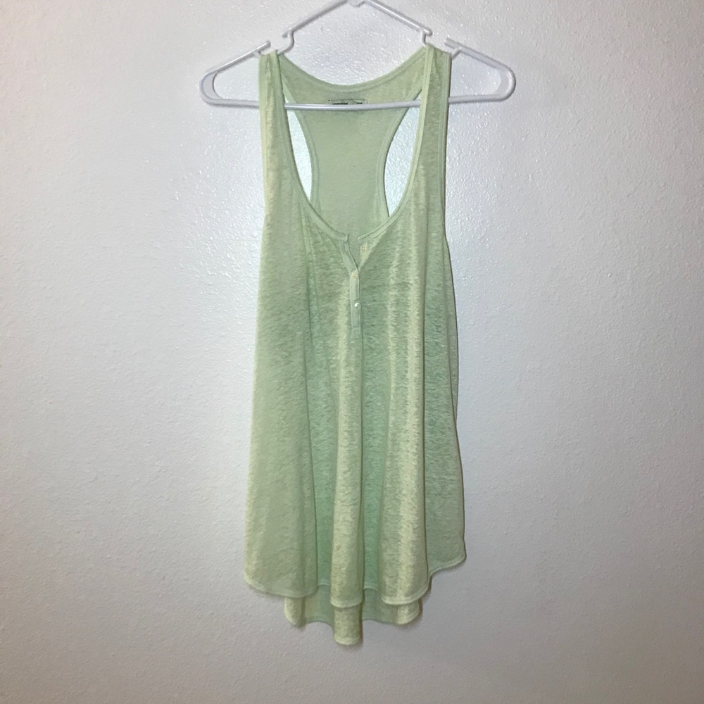 American Eagle Green Burnout Tank